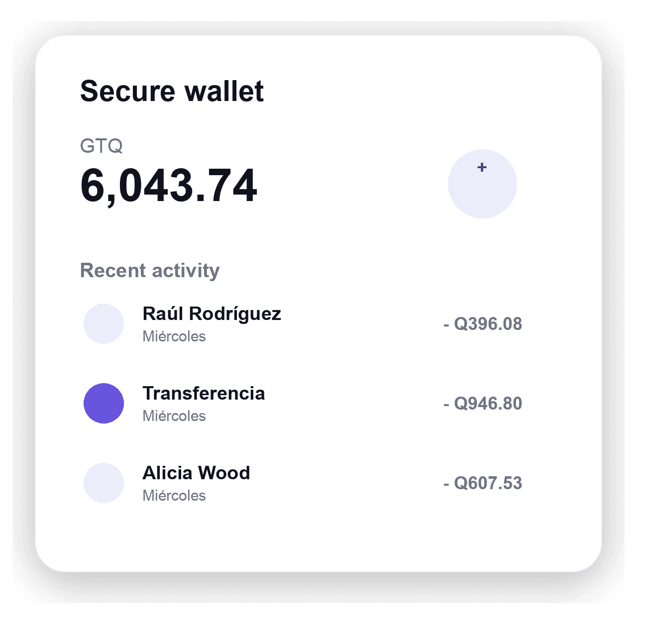 Manage your money with our mobile wallet